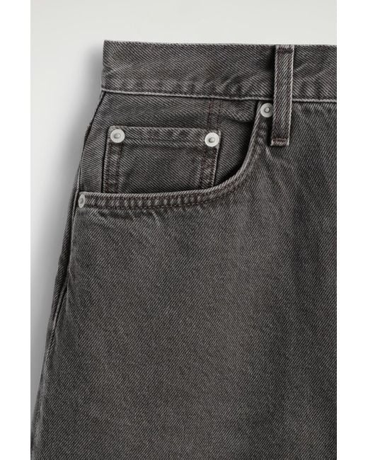 COS Gray Knee-Length Denim Shorts
