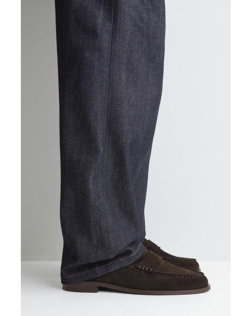 COS White Suede Penny Loafers for men