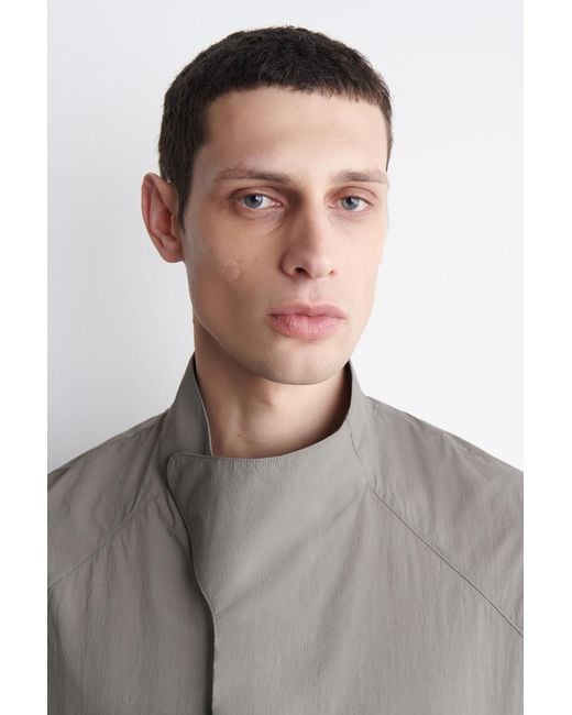 COS Gray Technical Nylon Sports Jacket for men