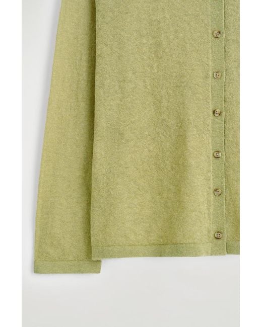 COS Green Knitted Mohair-Blend Shirt