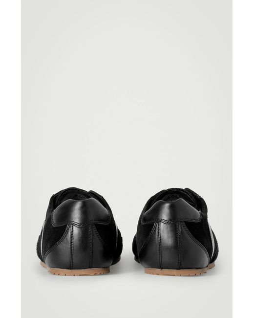 COS Black Minimal Suede Trainers for men