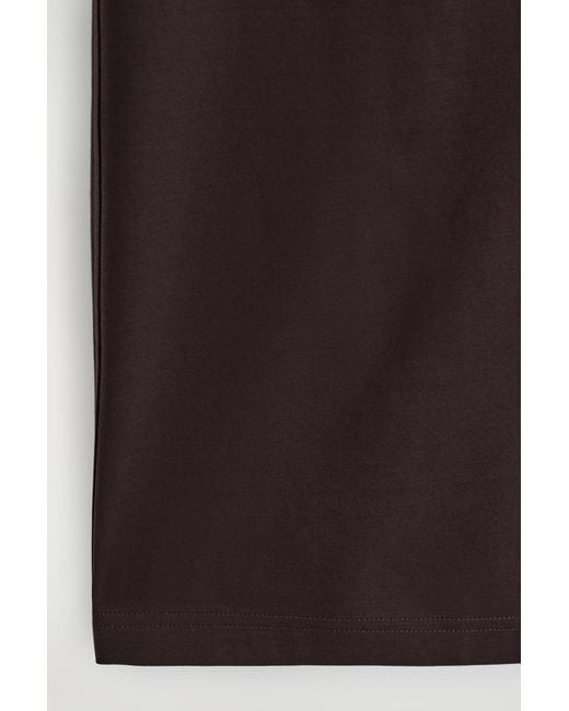 COS Black Jersey Midi Pencil Skirt