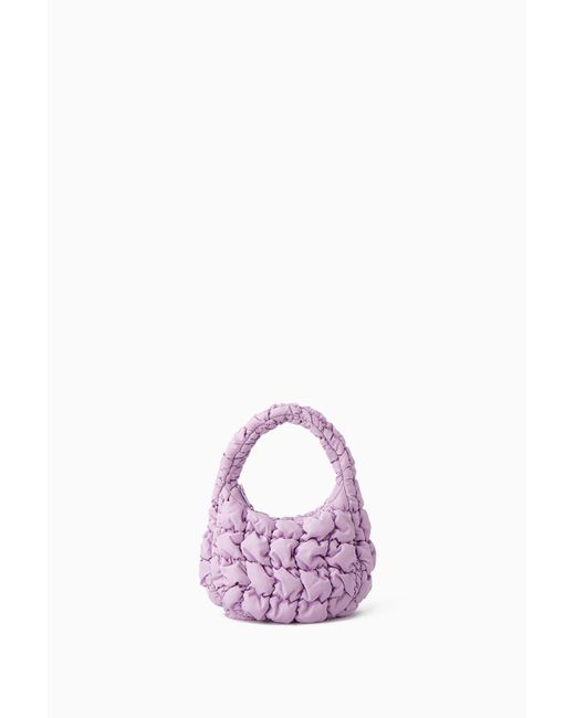 COS Quilted Micro Bag in Pink