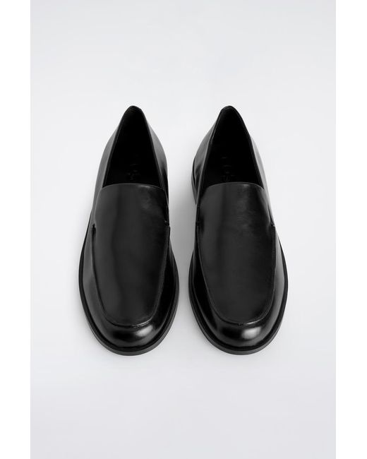 COS White Polished-Leather Loafers for men