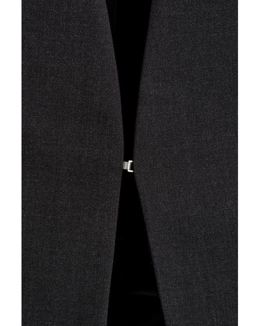 COS Black Collarless Wool Blazer for men