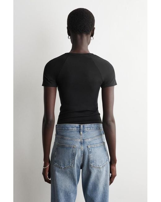 COS Black Interlock Jersey T-Shirt