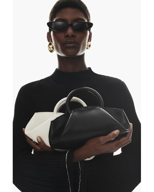 COS Fold Kleine Tote Bag Leder in WeiB Lyst DE