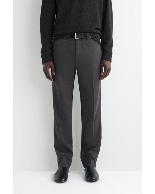 COS Gray Wool Tapered Pants for men