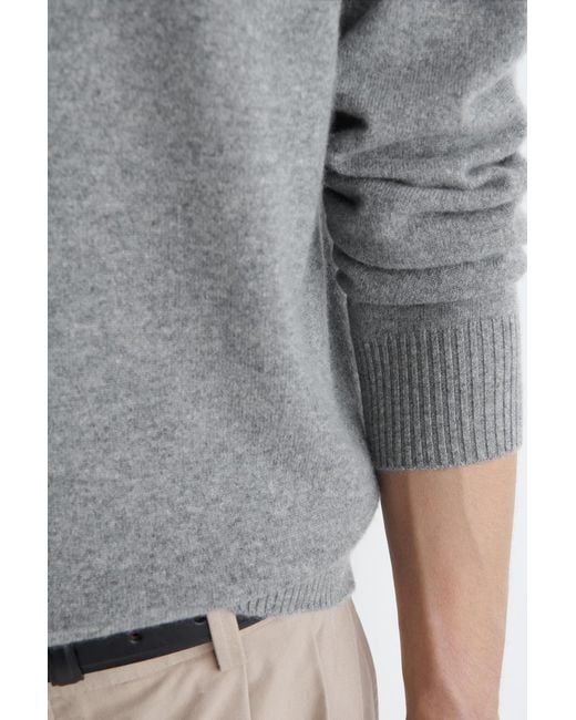 COS Gray Pure Cashmere Jumper for men