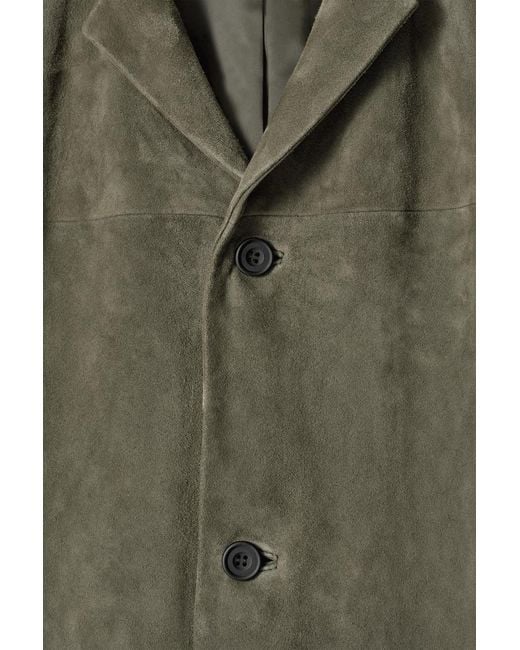 COS Green Single-breasted Suede Jacket for men