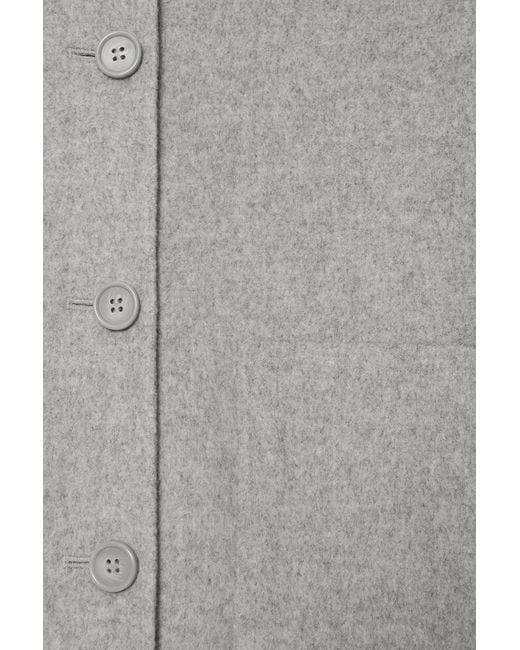 COS Gray Boxy Double-faced Wool Jacket