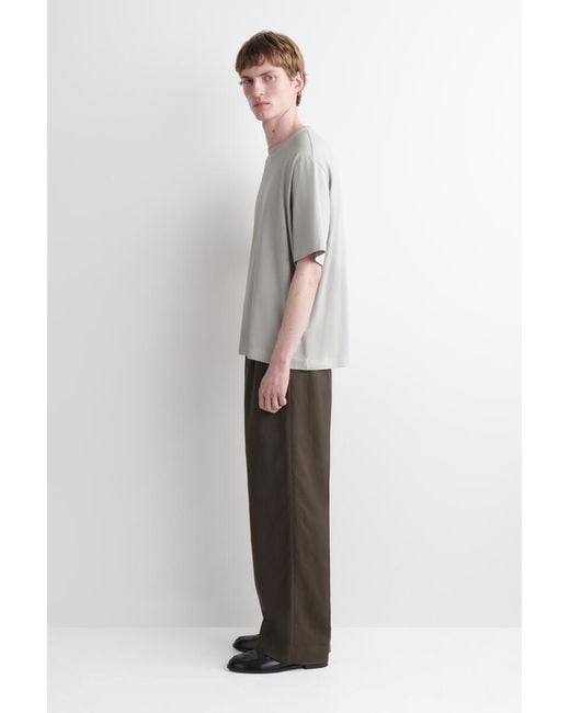 COS White Relaxed Heavyweight Washed-Cotton T-Shirt for men