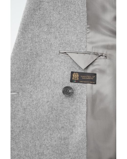 COS Gray Oversized Double-breasted Wool Coat