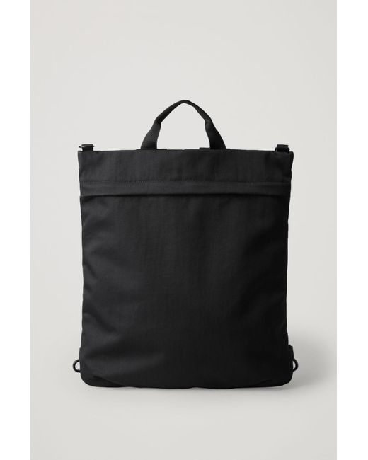 COS Black Tote Backpack for men