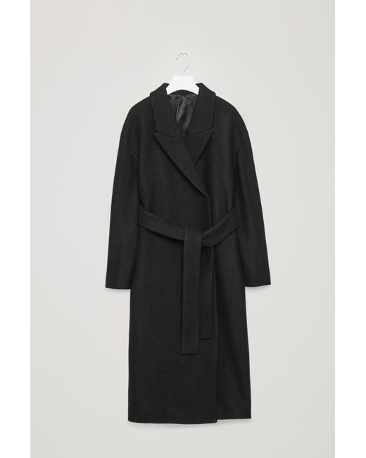 COS Black Belted Wool Coat