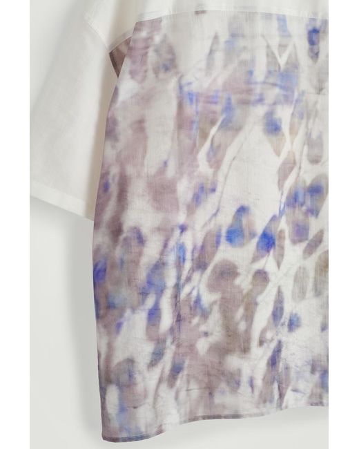 COS White Relaxed Short-Sleeved Printed Resort Shirt for men