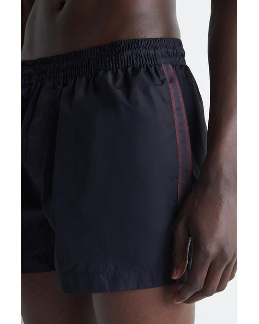 COS Blue Stripe-Detail Swim Shorts for men