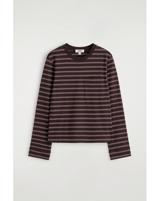 COS Red Cotton Long-Sleeved T-Shirt