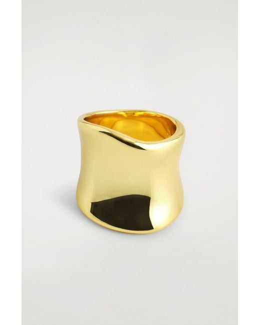 COS Yellow Elongated Sculpted Ring
