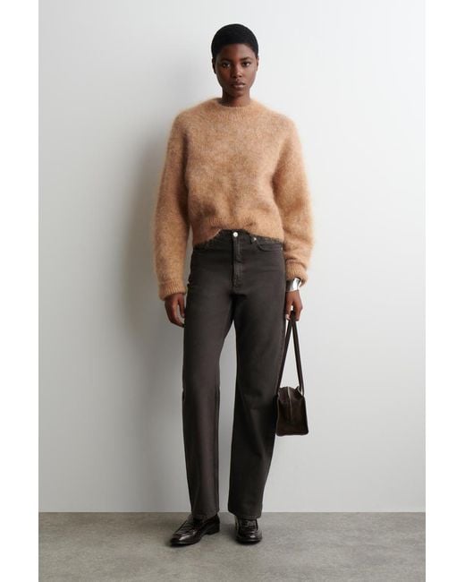 COS Natural Mohair-Wool Crew-Neck Sweater