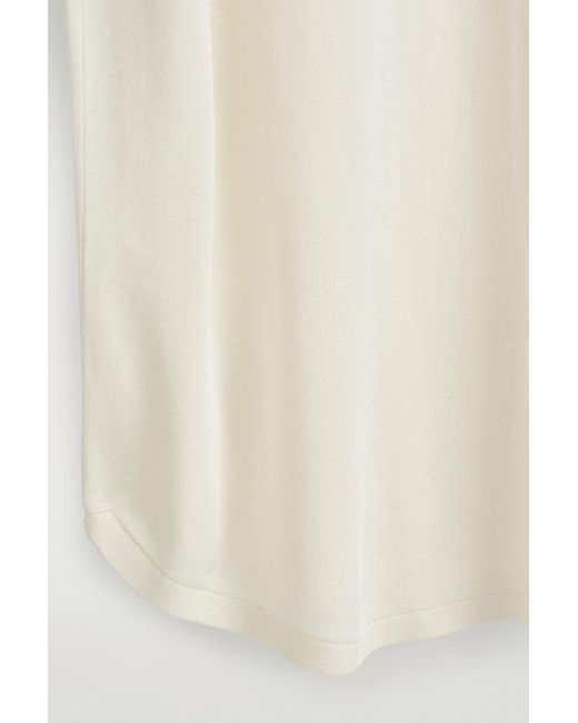 COS White Circle-Cut Knitted Dress