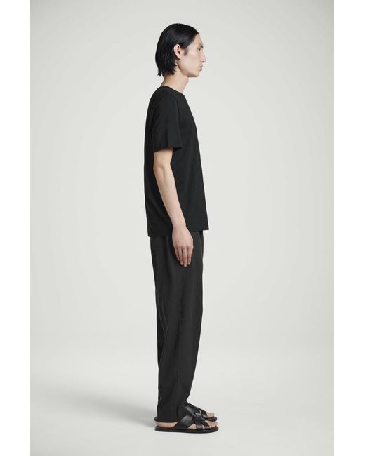 COS White Cotton Crew-Neck T-Shirt for men