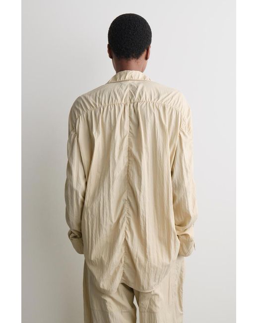 COS Natural Crinkled-Silk Shirt