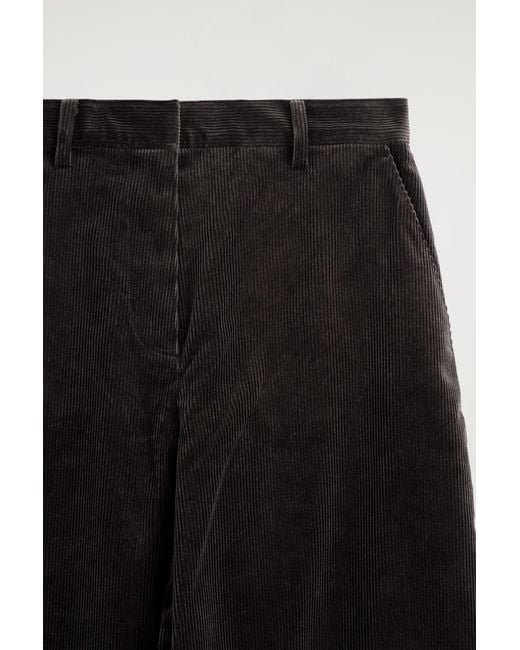 COS Black Corduroy Culottes