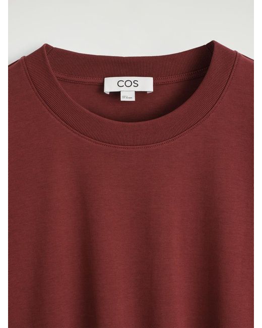 COS Purple Oversized Cotton T-Shirt