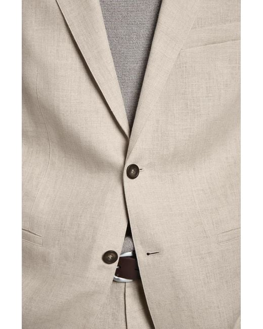 COS Natural Single-Breasted Linen Blazer for men