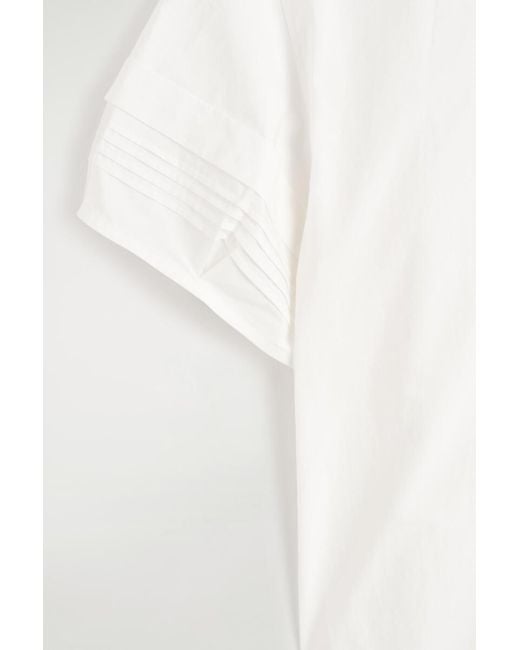 COS Natural Pintucked Cotton Blouse
