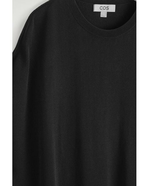 COS Black Circle-Cut Knitted Dress