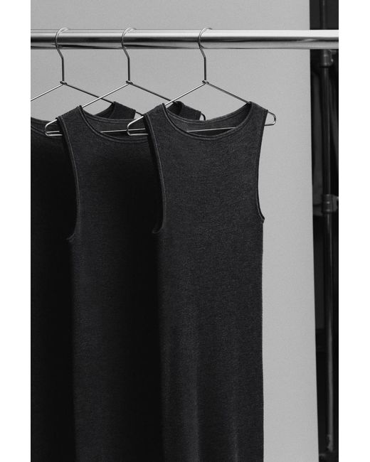 COS Black Seamless Merino Wool Mini Dress