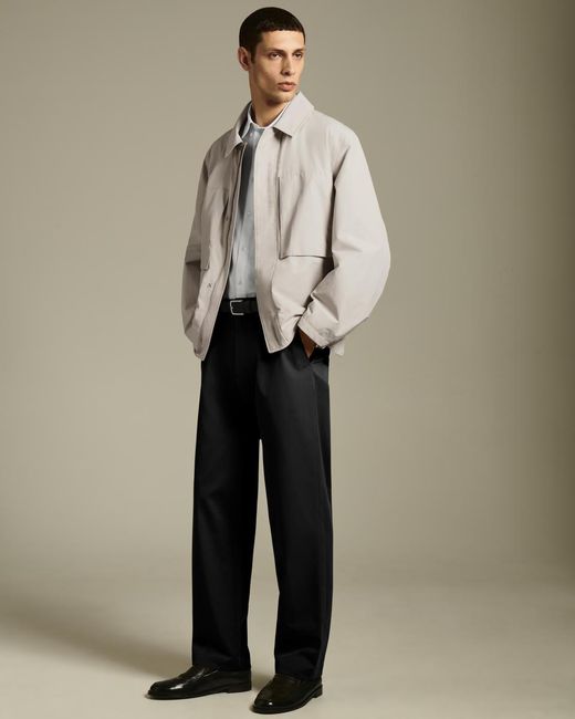 COS Black Cotton Regular-Fit Straight-Leg Chinos for men