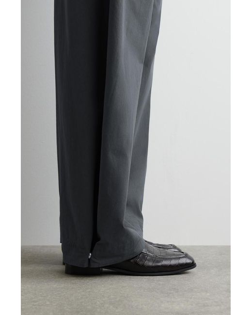 COS Gray Pima Cotton Barrel-Leg Pants