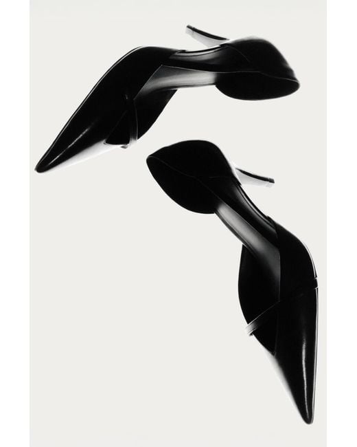 COS White Strap-Detail Leather Pumps