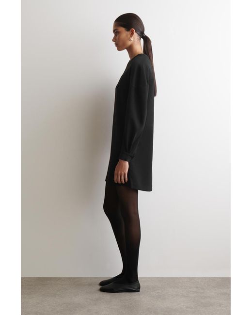 COS Black Tailored Long-Sleeved Mini Dress