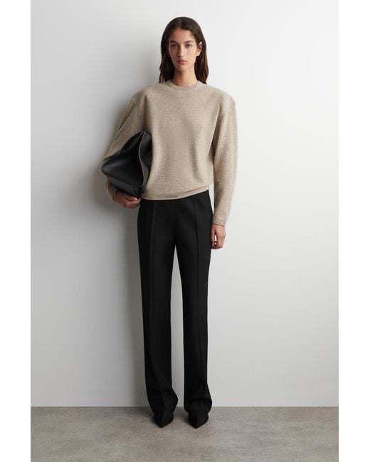 COS Natural Merino Wool Crew-Neck Jumper