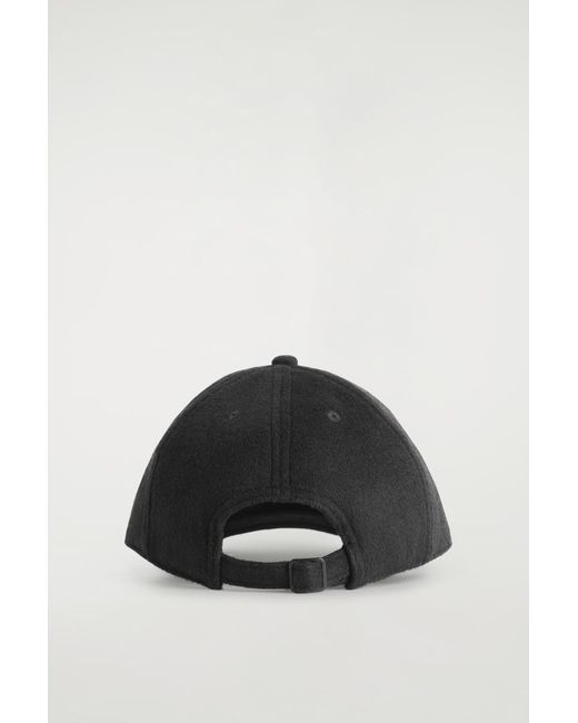 COS Black Wool-blend Baseball Cap for men