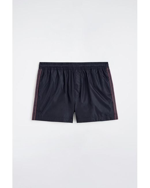 COS Blue Stripe-Detail Swim Shorts for men
