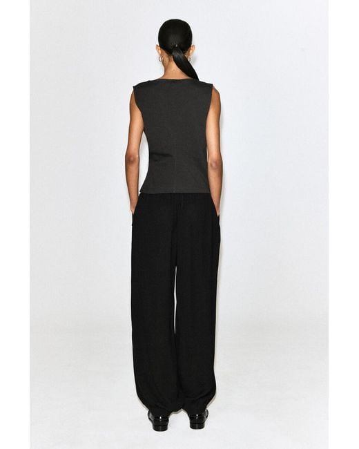 COS Black Twist-Detail Top