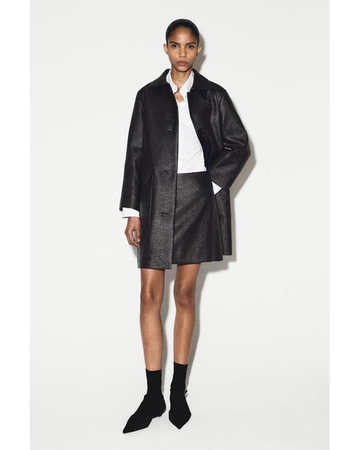 COS Black Textured Mini Skirt