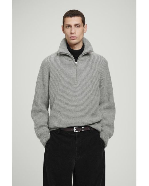 COS Oversized-Pullover Aus Alpakawolle Mit Stehkragen in Gray für Herren