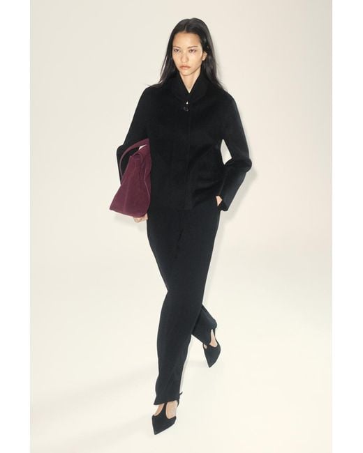 COS Black Structured Double-Faced Wool Jacket