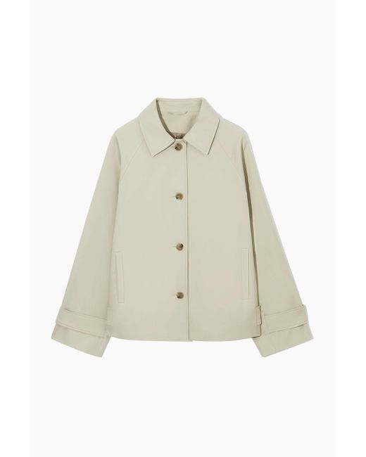 COS Natural Minimal Short Trench Coat