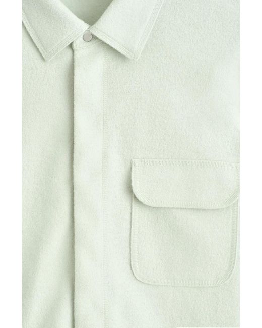 COS Green Boiled-Wool Overshirt for men