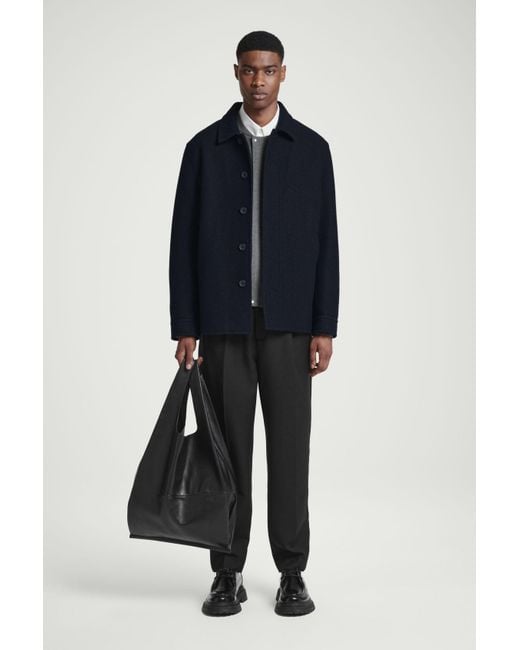 COS Slouchy Tote - Leather in Black for Men | Lyst