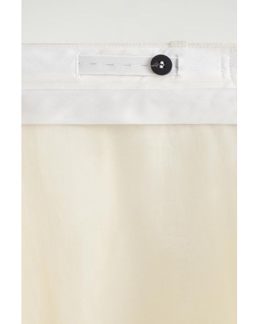 COS Natural Textured Slim Straight-Leg Pants