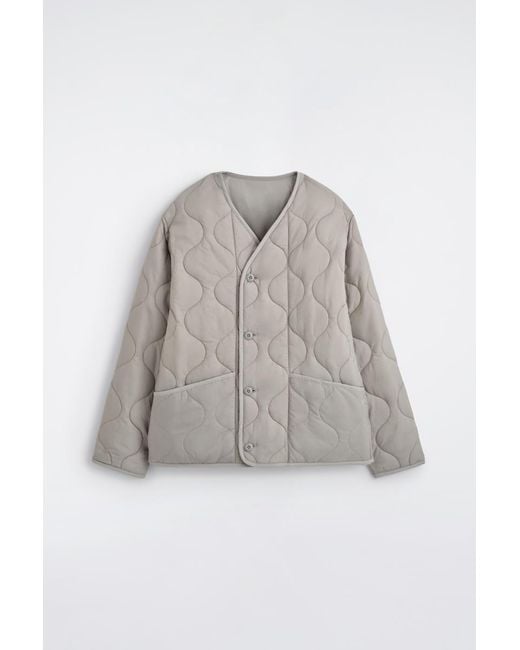 COS Gray Reversible Quilted Jacket for men