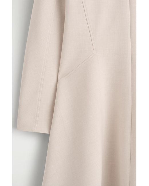 COS Natural Tailored V-Neck Mini Dress